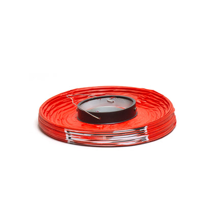 Red Waterproof Vinyl Hanging Lantern 9.5"D x 18"H - Red/Black