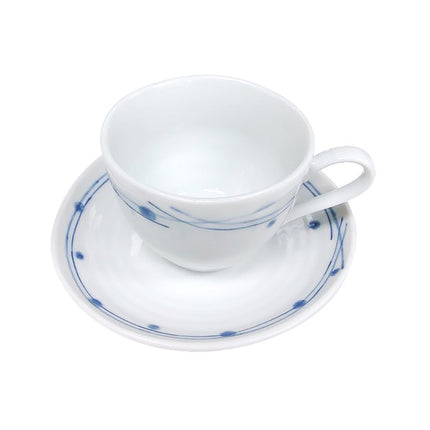 Kansai Yamamoto Blue & White Coffee Cup and Saucer - Set of 5