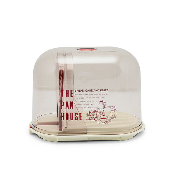 Clear Bread Case with Measurement, Cutting Guard, and Knife