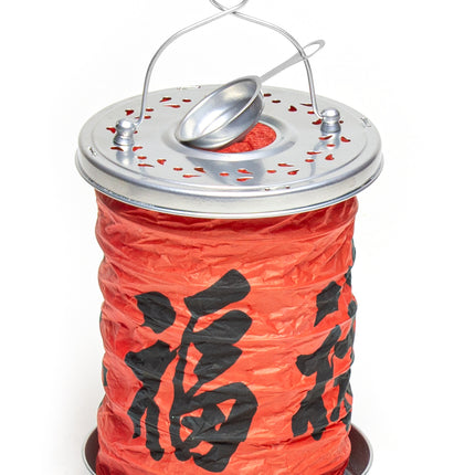 Collapsible Red Lantern for Tealight Candle Set of 2