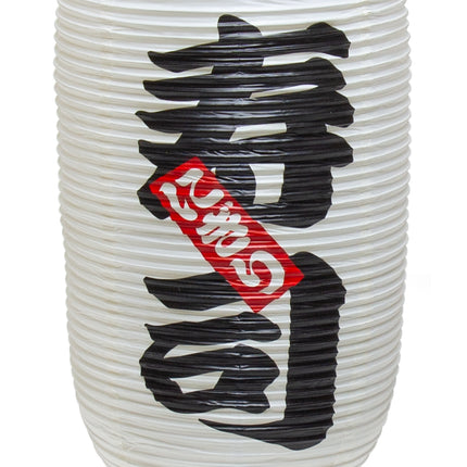 Japanese White Waterproof Vinyl Hanging Lantern 10"D x 20"H - Set of 2