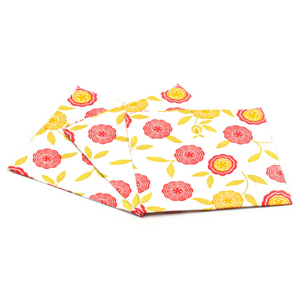 JoyLife Mini Red and Orange Sunflower Napkins