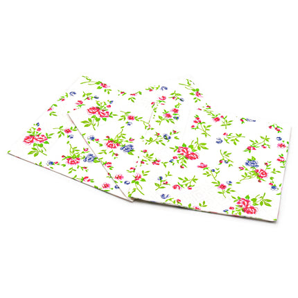 JoyLife Mini Red and Blue Rose Napkins
