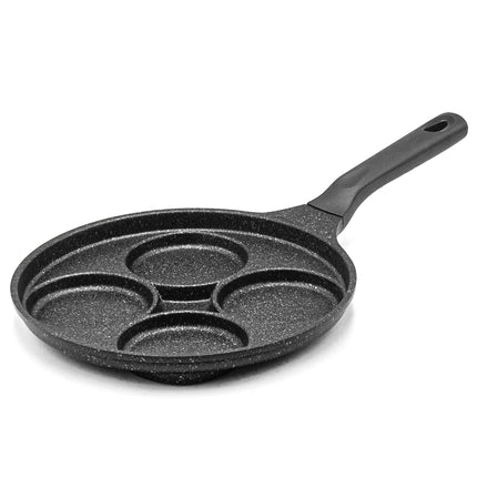 JOYCOOK Cast Aluminum 4-Hole Multi Egg Pan (Durastone Marble)