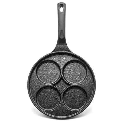 JOYCOOK Cast Aluminum 4-Hole Multi Egg Pan (Durastone Marble)