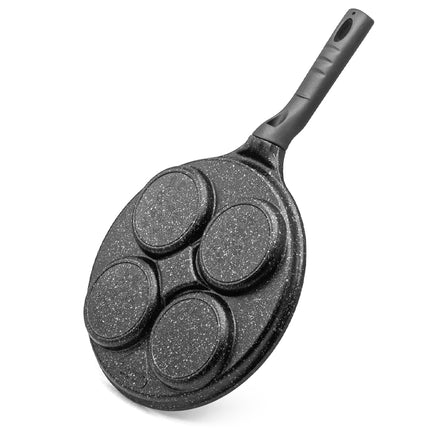 JOYCOOK Cast Aluminum 4-Hole Multi Egg Pan (Durastone Marble)