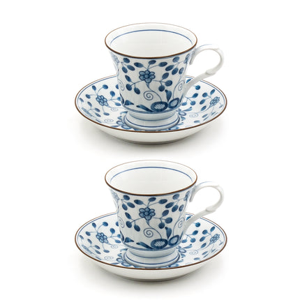 Bush Clover Ceramic Coffee Tea 4pcs Set