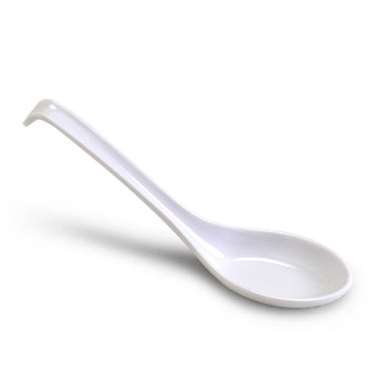 Melamine Chinese Soup Spoon, 60pc, 6.25"L (White)