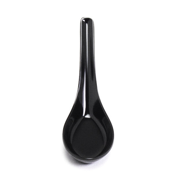 Melamine Chinese Soup Spoon, 60pc, 5.5"L (Black)