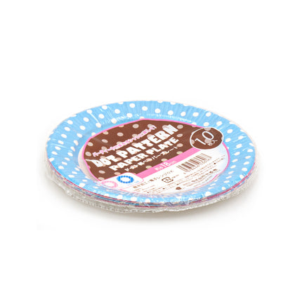 Japanese Dot Pattern Paper Plate 10pc Set Of 5
