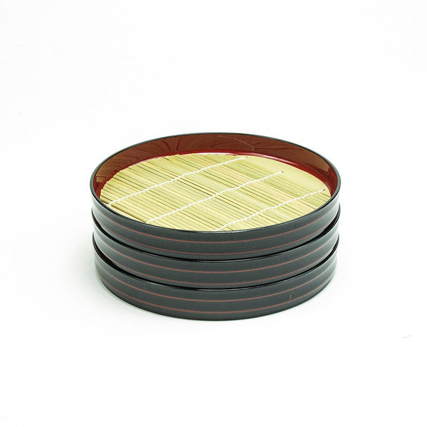 Stackable Round Soba Tray 3pc Set