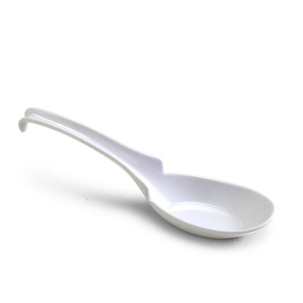 Melamine Chinese Angled Soup Spoon, 60pc (White)