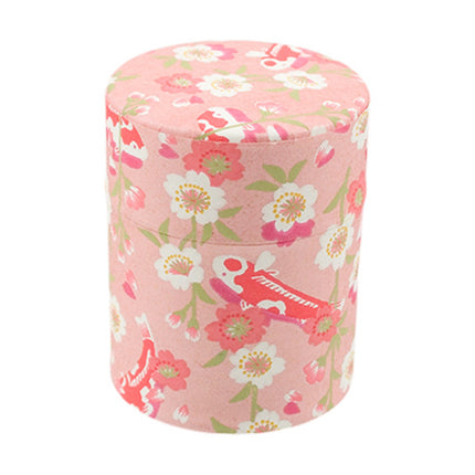 Gardena Tin Tea Canister Storage 3.25"H, Pink