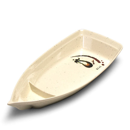 Melamine Sushi Boat, 6pc, 13"x5.75"x1.25"H (Eggplant)