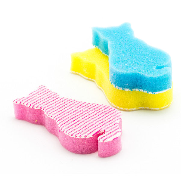 Cat Shape Kitchen Sponge Set (Assorted Color)