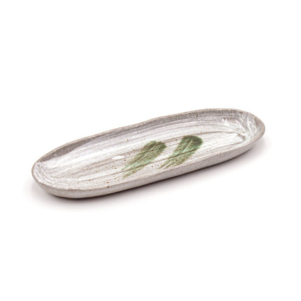 Earthen Brush Stroke Tea Cups & Plate Set