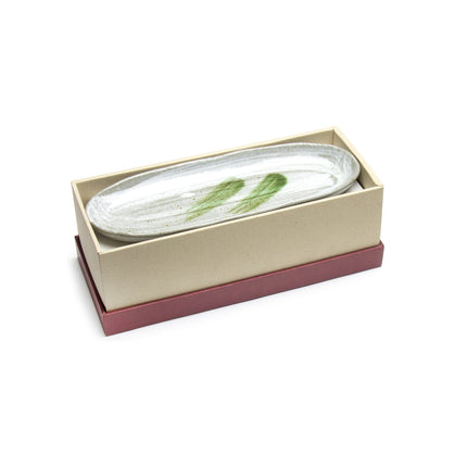 Earthen Brush Stroke Tea Cups & Plate Set