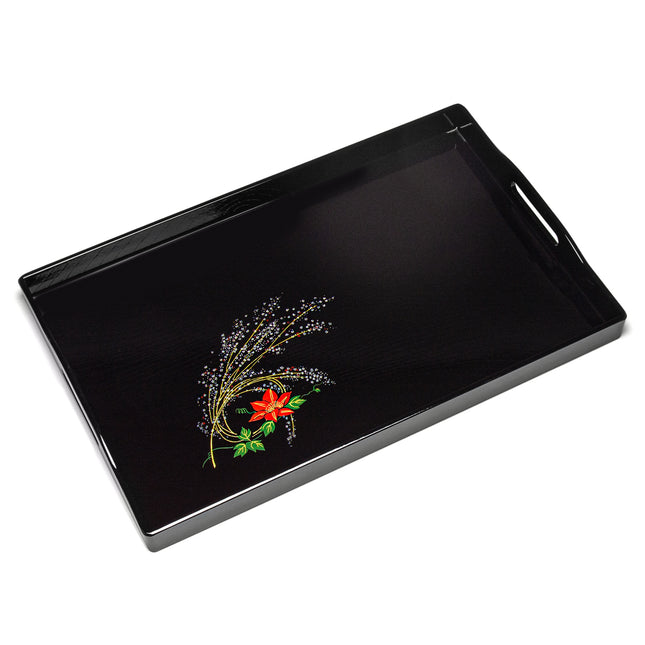 Japanese Laquer Serving Tray Black