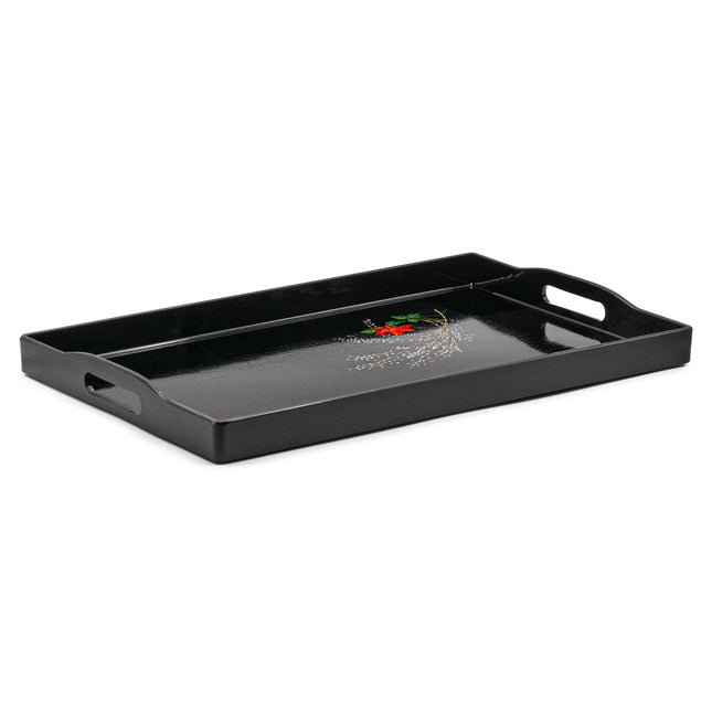 Japanese Laquer Serving Tray Black