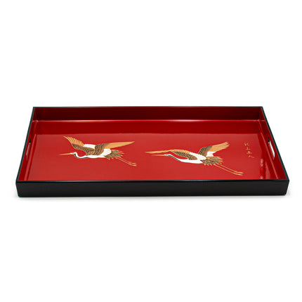 Japanese Lacquer Tray with Hawks