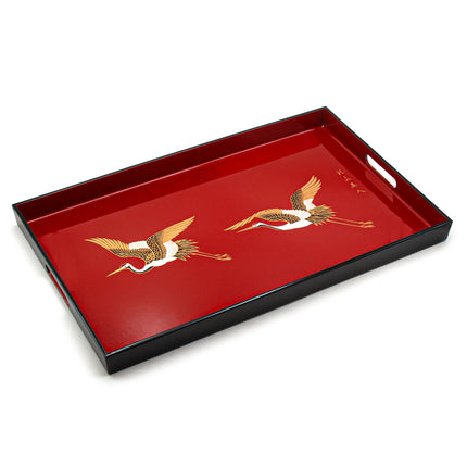 Japanese Lacquer Tray with Hawks