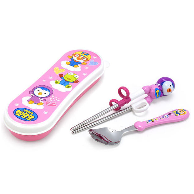 EDISON Kid Spoon & Chopsticks with Case Children Training Chopsticks Learning Chopsticks Petty (pk)