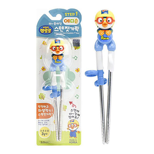 Kid Chopsticks EDISON CHOPSTICK for Children Training Chopsticks Learning Chopsticks S/S 7L Pororo (bu)