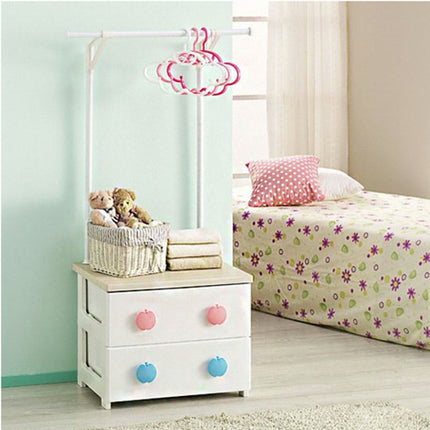 Kids Apple Hanging Clothes Rack with Lower Storage Drawers, 2-Drawer