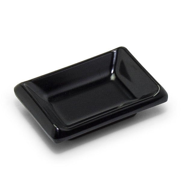 Melamine Rectangle Sauce Dish, 24pc, 3-5/8"x2-1/2" (Black)