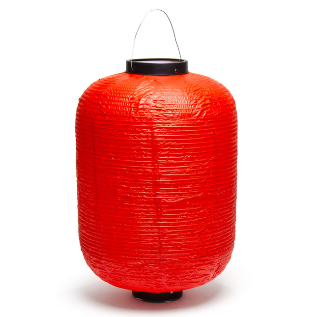 Red Waterproof Vinyl Hanging Lantern 16"D x 26.5"H - Red