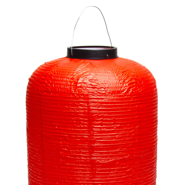 Red Waterproof Vinyl Hanging Lantern 16"D x 26.5"H - Red