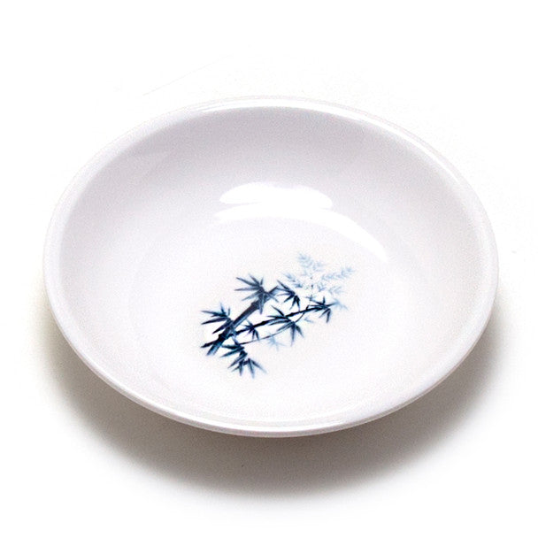 Melamine Side Dish, 12pc, 4"D (Elegant Blue Bamboo)