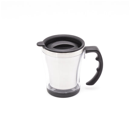 Stainless Steel Short Art Mug with Lid