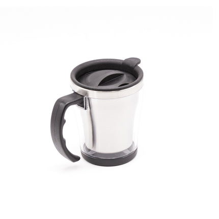 Stainless Steel Short Art Mug with Lid