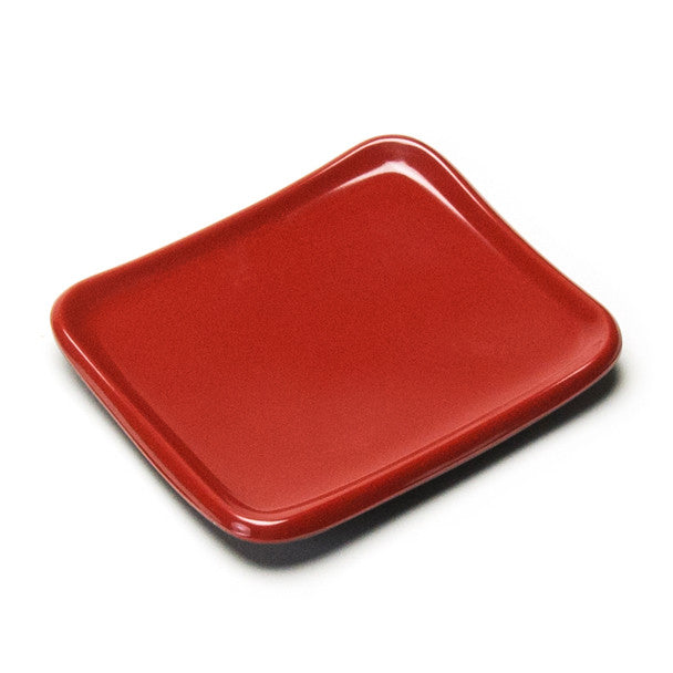 Melamine Rectangle Side Dish, 12pc, 5-1/2"x4" (Black/Red)