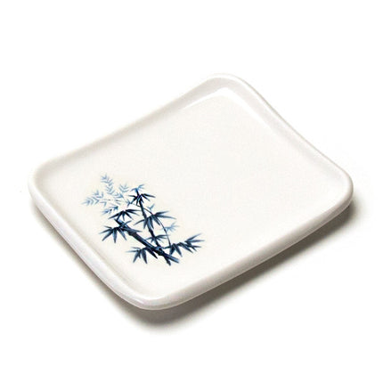 Melamine Rectangle Side Dish, 12pc, 5-1/2"x4" (Elegant Blue Bamboo)