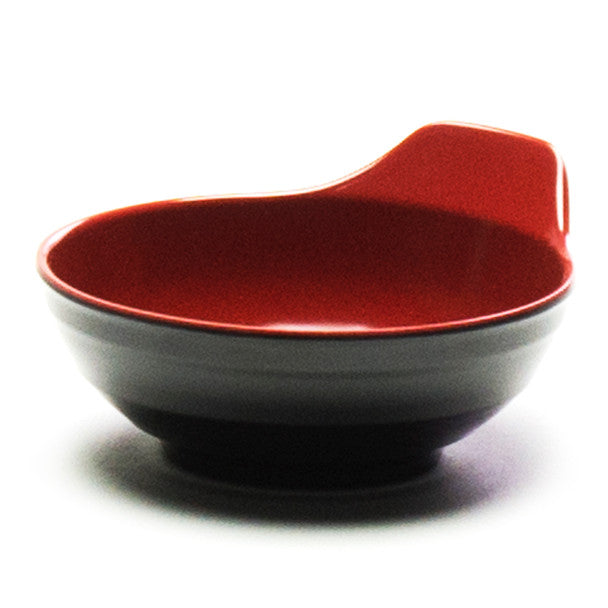 Melamine Tempura Sauce Bowl, 24pc, 4-3/8"Dx1-3/4"H (Black/Red)