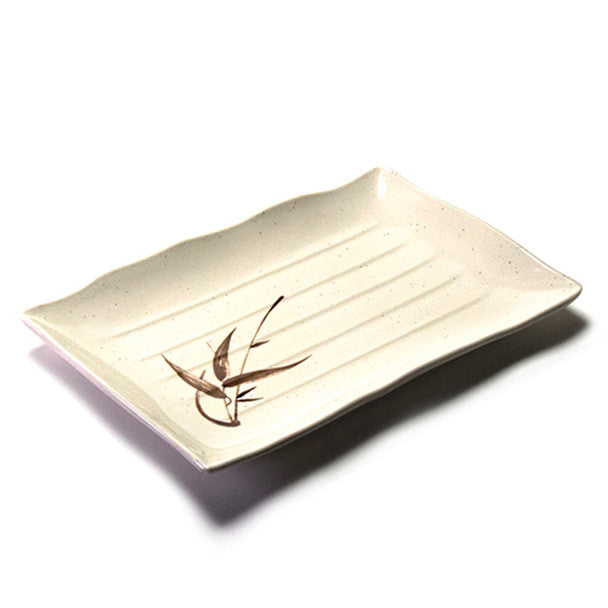 Melamine Rectangle Plate, 12pc, 13-1/2"x9" (Autumn Grass)