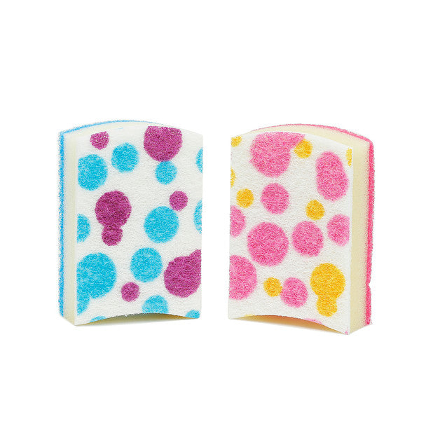 Polka Dotted Kitchen Sponge - 4pcs