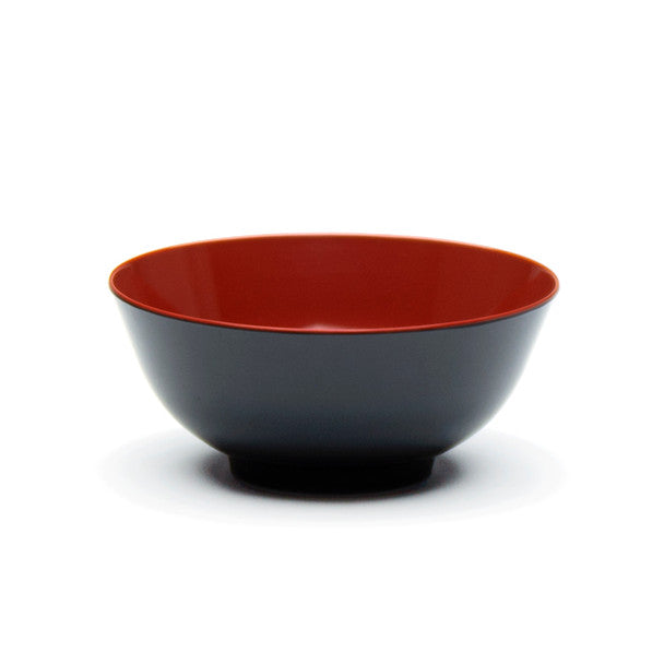 Melamine Noodle Bowl, 6pc, 7-3/4"D (Black/Red)