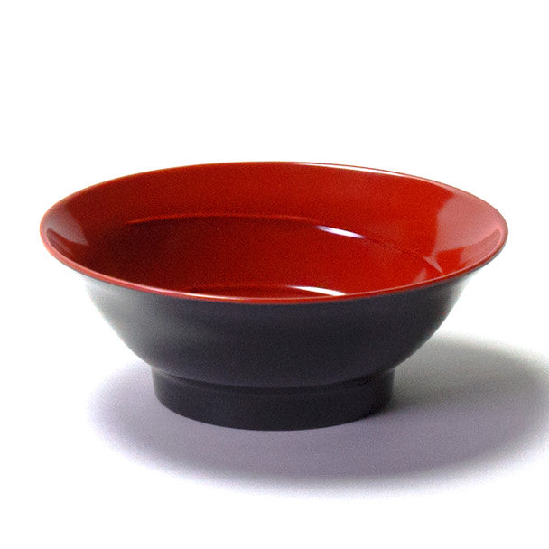 Melamine Noodle Bowl, 12pc, 8"D (Black/Red)