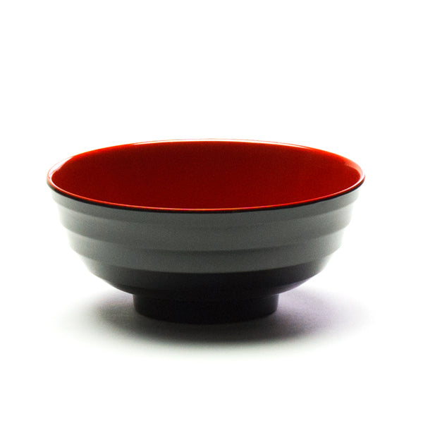 Melamine Udon Bowl, 6pc, 7.75"D (Black/Red)