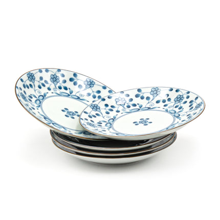 Bush Clover Ceramic Round Plate 7" - Set of 5