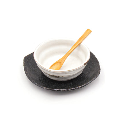 Japanese Dessert Bowl & Plate Set with Spoon