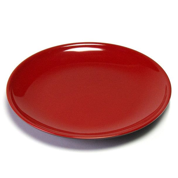 Melamine Dinner Plate, 12pc, 11-1/2"D (Black/Red)