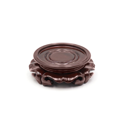 Asian Vase Stand Rose Wood 4"D