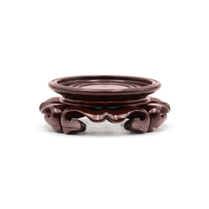 Asian Vase Stand Rose Wood 4"D