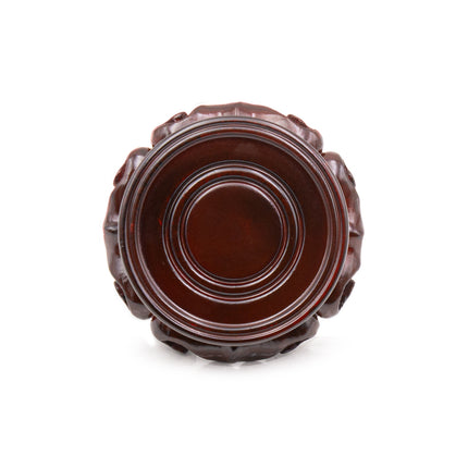 Asian Vase Stand Rose Wood 4"D