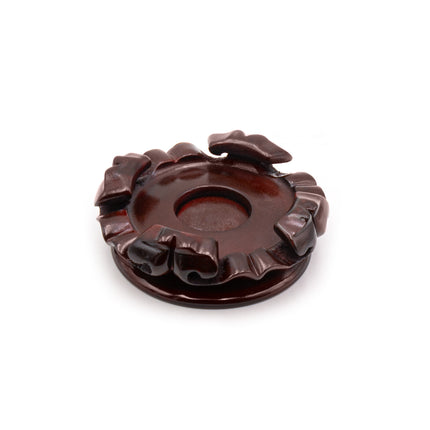 Asian Vase Stand Rose Wood 4"D