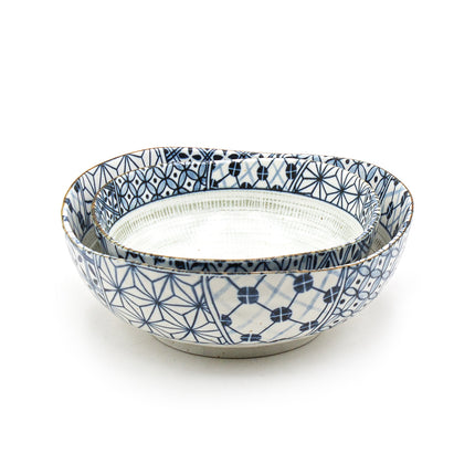Japanese Traditional Pattern Bowl Set - 2pc